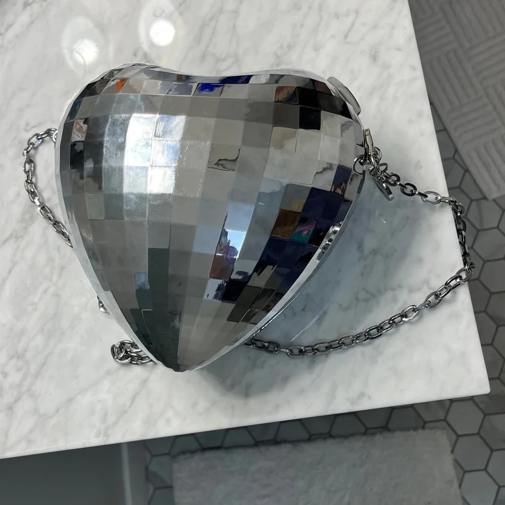 Kate Spade for Target Disco Heart Purse with Pink Interior - Picture 7 of 7
